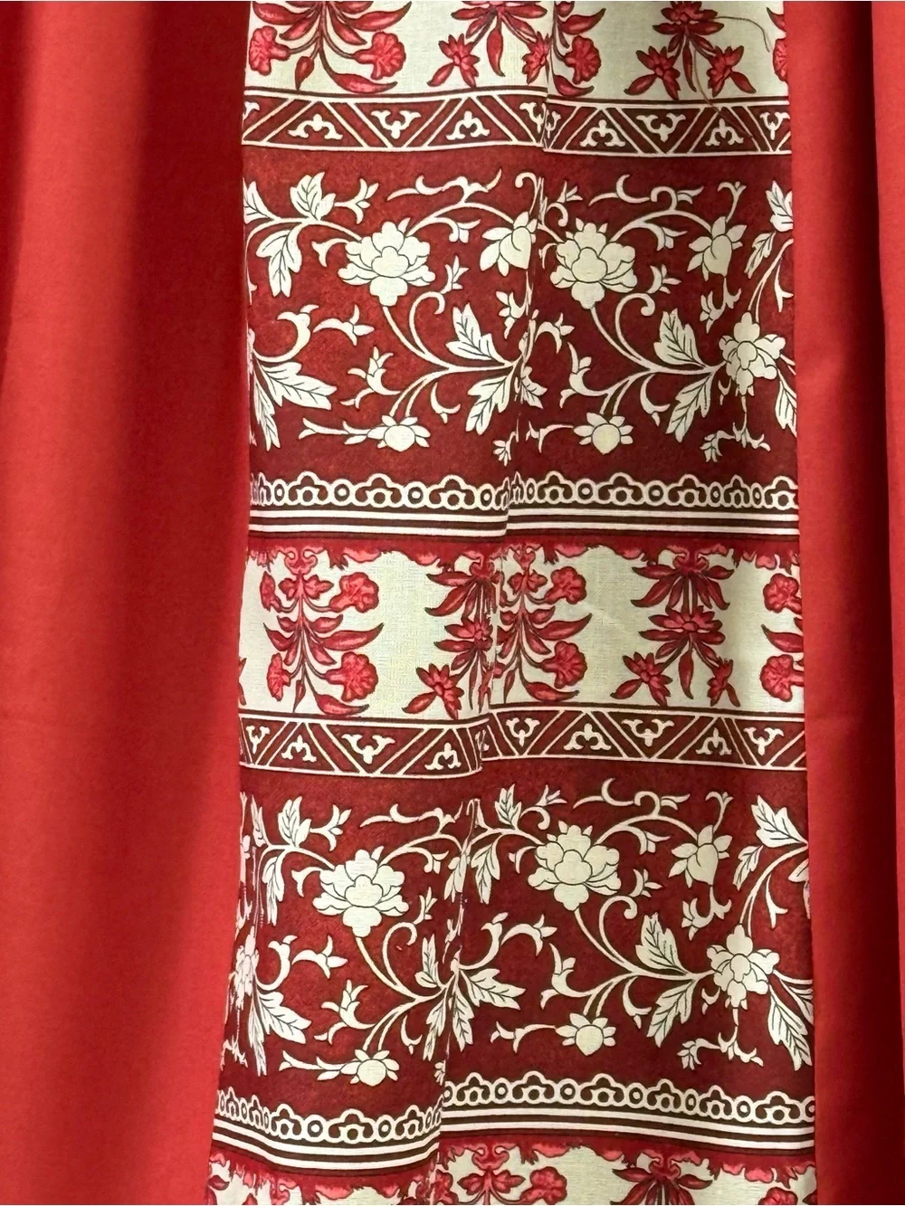 Patterned Panel Midi Skirt